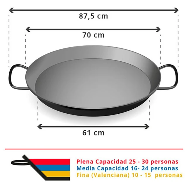 Carbon Steel Paella Pan 15 Inch