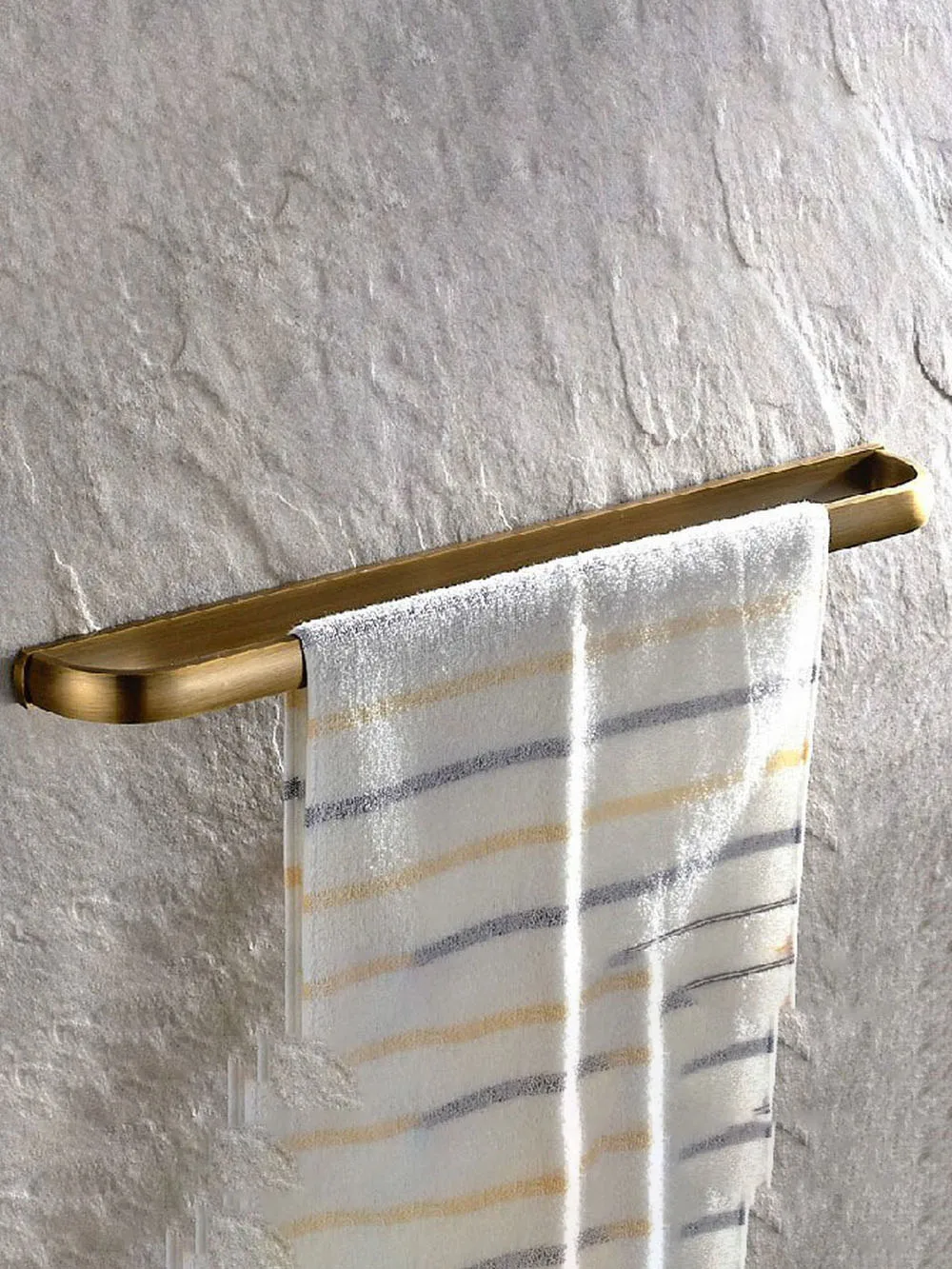 Wall Mount Antique Brass Bathroom Towel Single Bar Rail Rack Holder Bathroom Fitting Accessory aba174