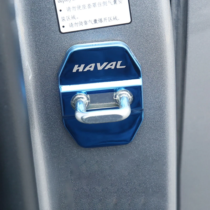 4Pcs Door Lock cover Protect Sticker Emblems for Haval H6 3rd Gen GT DHT-PHEV Stainless Steel