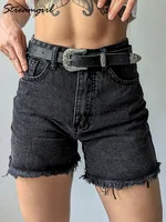 Streamgirl Blue Women's Denim Shorts Summer High Waist Casual Chic Loose Jean Shorts For Women Summer 2025 Denim Short Femme - Image 2