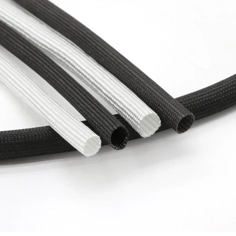 Fiberglass Sleeving 1/5M ID 1mm ~ 40 mm Braided 600 Deg.C High Temperature Chemical
