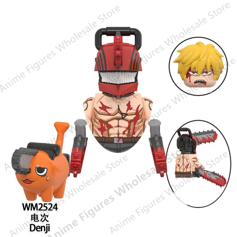 WM2565 Blocks Chainsaw Demon Man Denji Pochita Anime Bricks