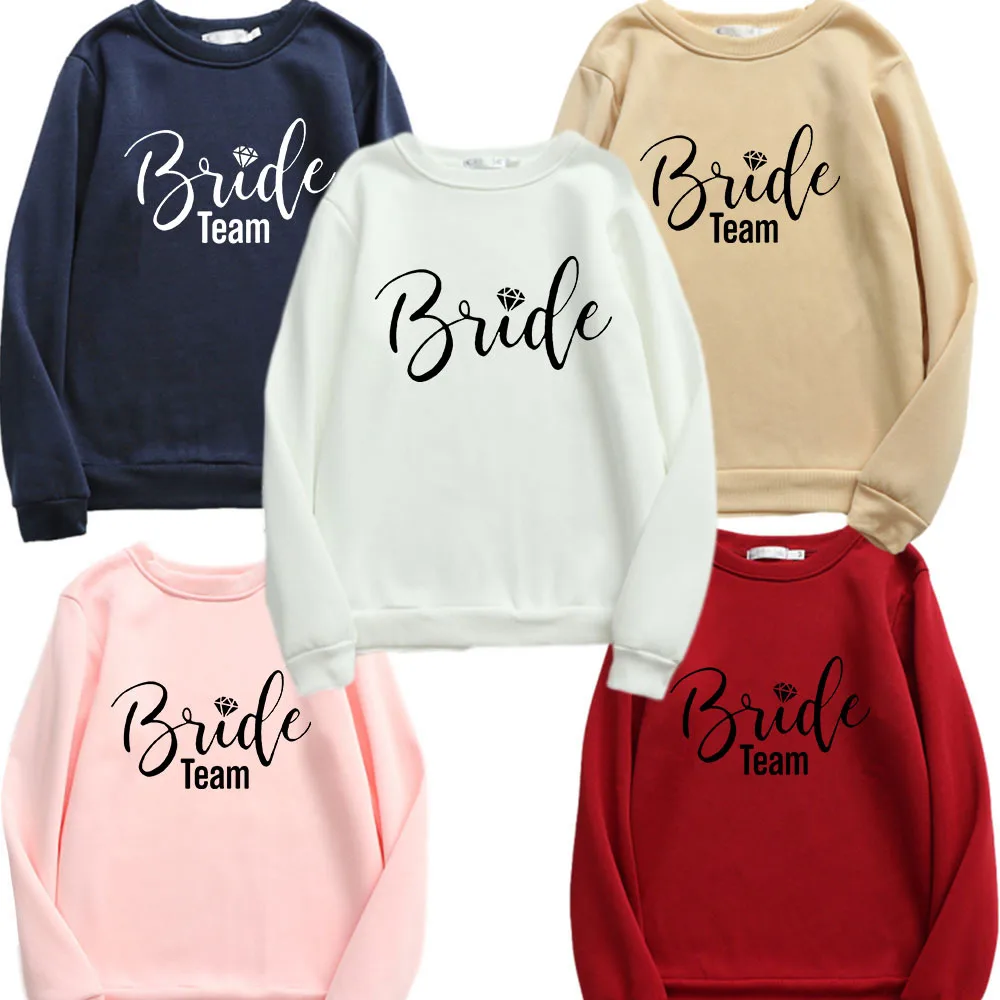 

Girls Wedding Woman Sweatshirts 2023 Sweet Korean O-neck Pullovers Thick Autumn Winter Loose Hoodies WY024