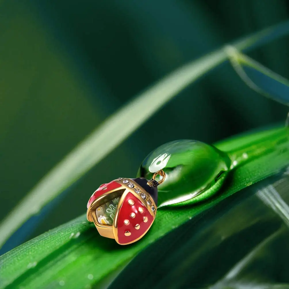 PROSTEEL Cute Red Ladybug Delicate Pendant Chain 14K Gold Plated Necklace Gift for Girlfriend Women PSP3328J 6