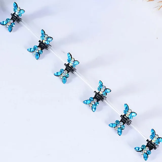 10PCS Fashion Butterfly Hair Clips for Women Girls Wedding Photography Head Clips Hairpin Hairgrips Decoration Hair Accessories 2cm 12pcs  C