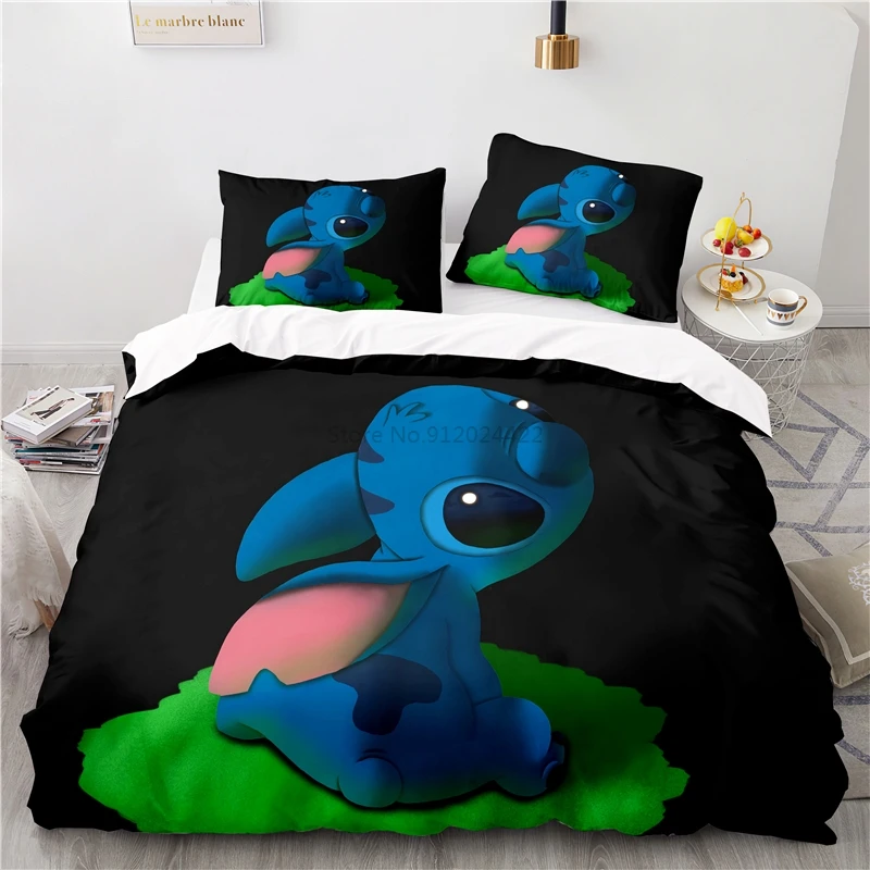 Classic Cartoon Stitch Bed Cover Set Pillowcase 3d Disney Bedding Sets Single Double Twin Full Queen King Size Duvet Cover Sets 