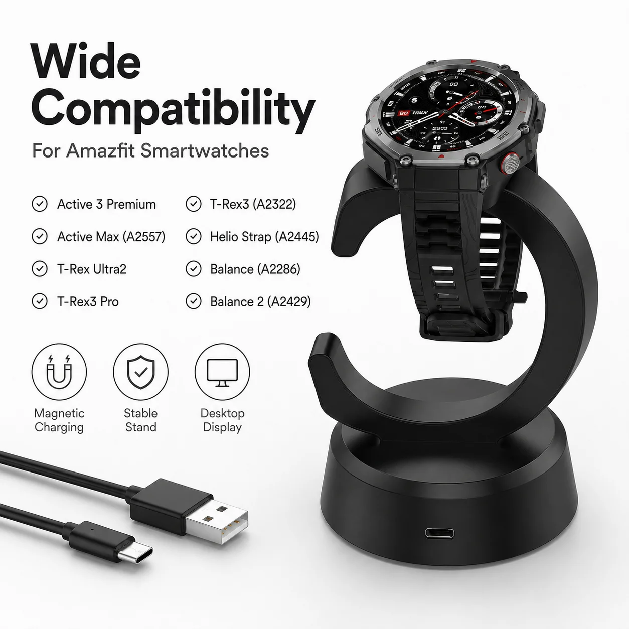 Premium Magnetic Charging Stand with USB-C