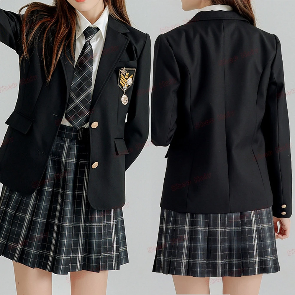 JK Japanese school uniform jacket girls multicolor graduation outfit for Harry Magic Academy with sexy pleated skirt tie set new japanese school uniform japanese schoolgirl skirt graduation gown set