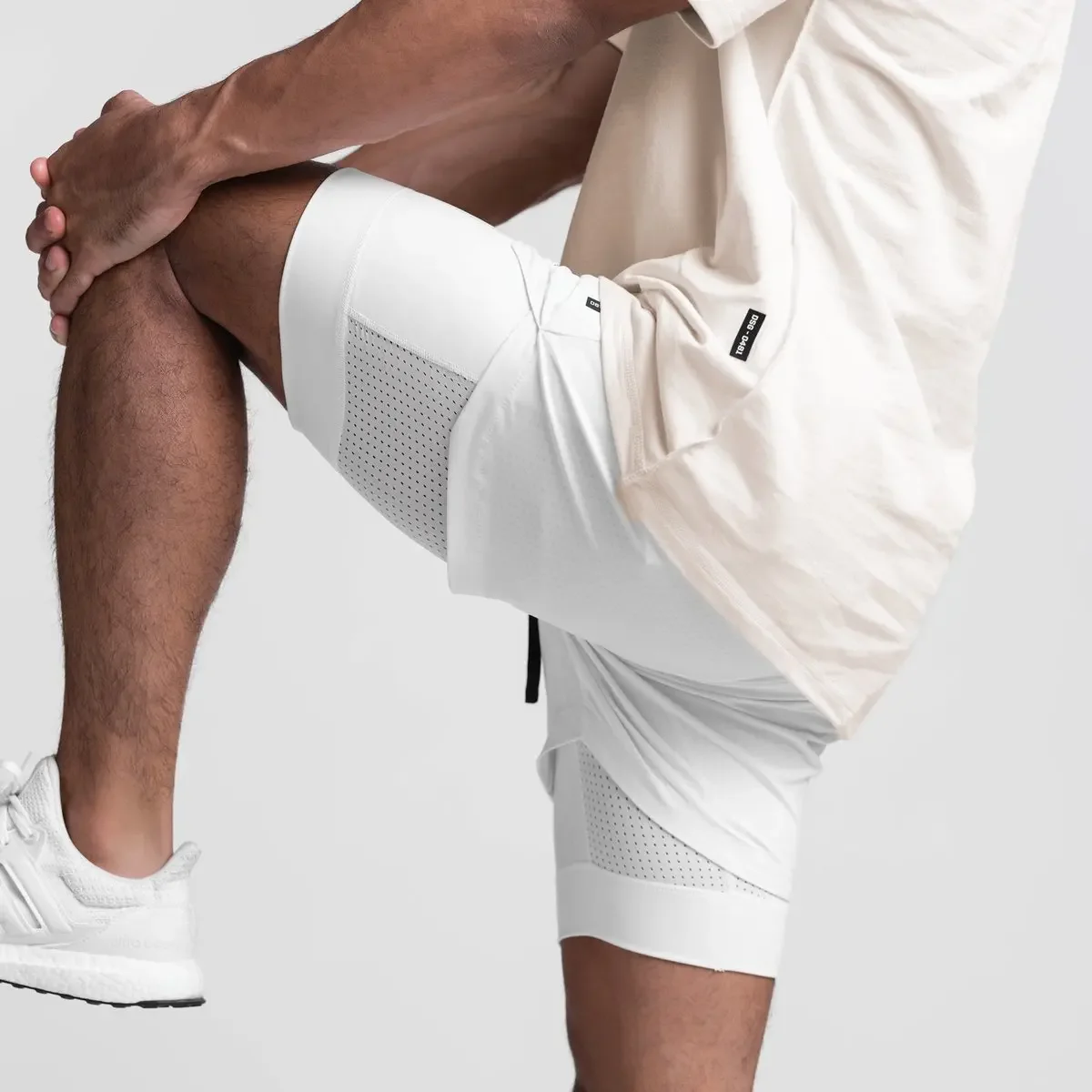 Sport Double Layer Shorts Summer Running Basketball Tight Quick Dry Fitness Training Five-Quarter Len