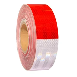 Reflective Waterproof Adhesive Safety Tape - High Visibility for Trailers, Outdoor Use, Cars, and Trucks (2 Rolls x 9M) (5cmx9m)