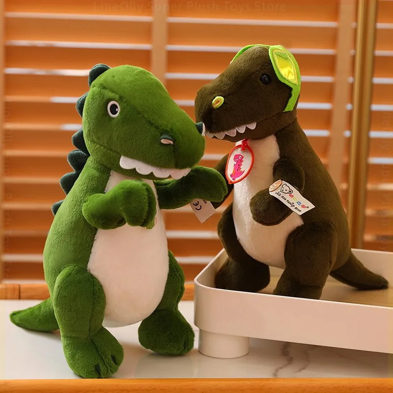 Simulation Realistic Little Tyrannosaurus Rex Plush Toys Stuffed Cartoon Animal Dino Plushies Doll  for Kids Boys Collect Gifts