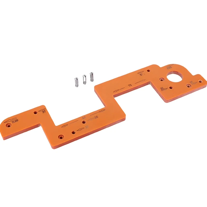 AT19-Arc Grooving Auxiliary Tool Handle-Free Slotting Mold Woodworking Round Corner Radius Template For Wardrobe Handle