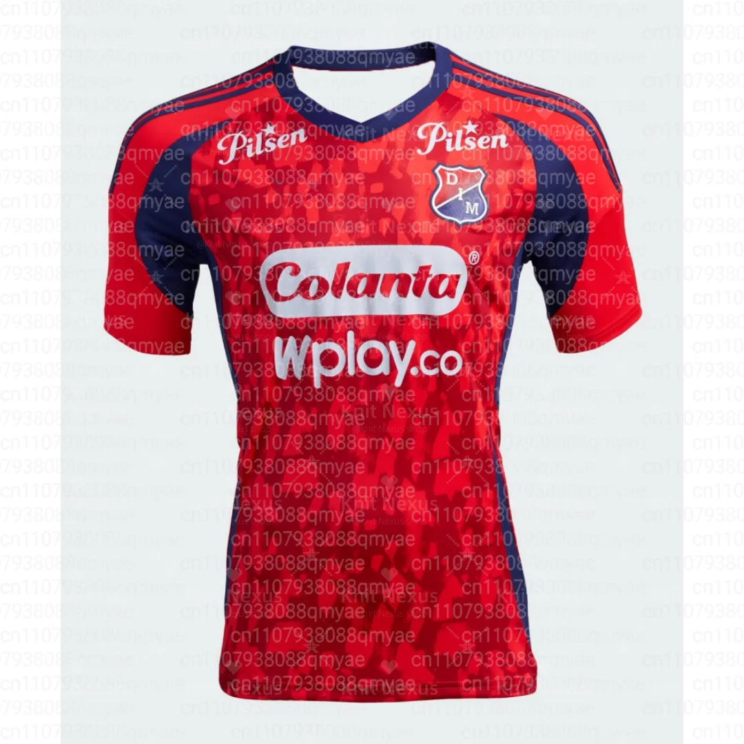 25-26 Medellin Independiente Heim-Fußballtrikot Herbst Sport Schnelltrocknend Herren T-Shirt Kinderbekleidung Familien-T-Shirt Y2k – Detail 6