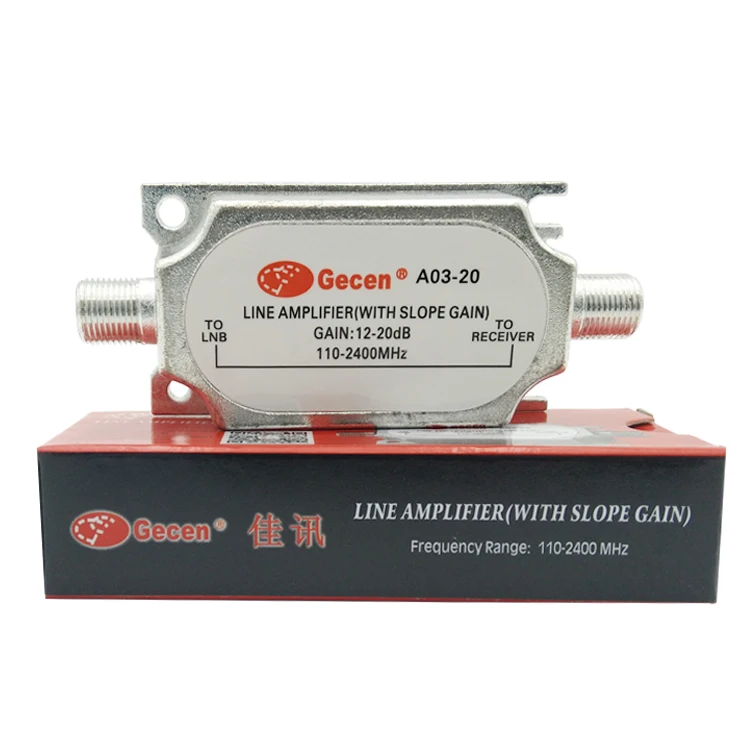 

A03-20 Line Satellite Signal Amplifier 110-2400MHZ Gain 20DB Line Amplifier