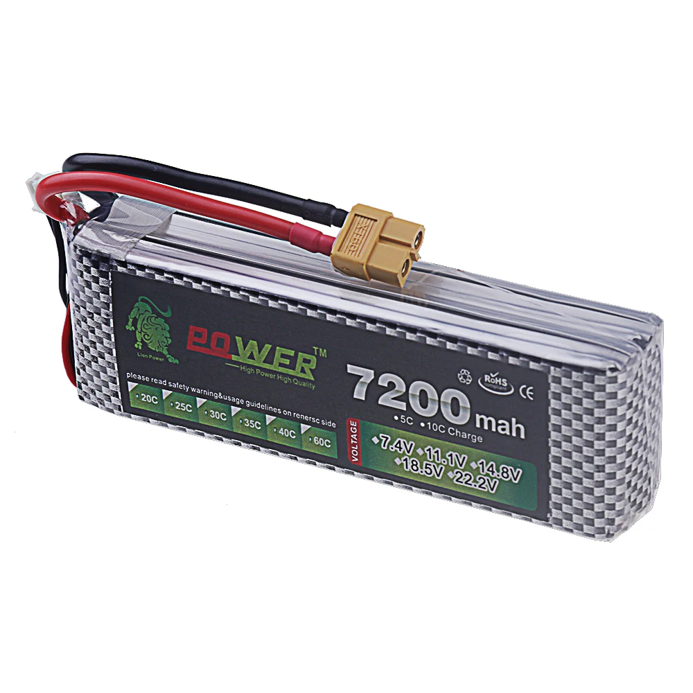 Batterie Lipo 4S 14.8V Drone 10400mAh XT60 Connecteur