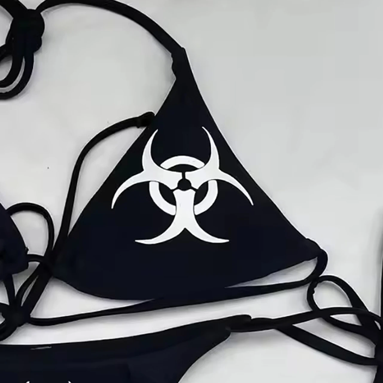 Y2k style Print Bikini Set Sexy Thong Swimsuit Two Pieces Bathing Suit Punk Bathing Suit Fashion Swimwear Women Millennium style 4