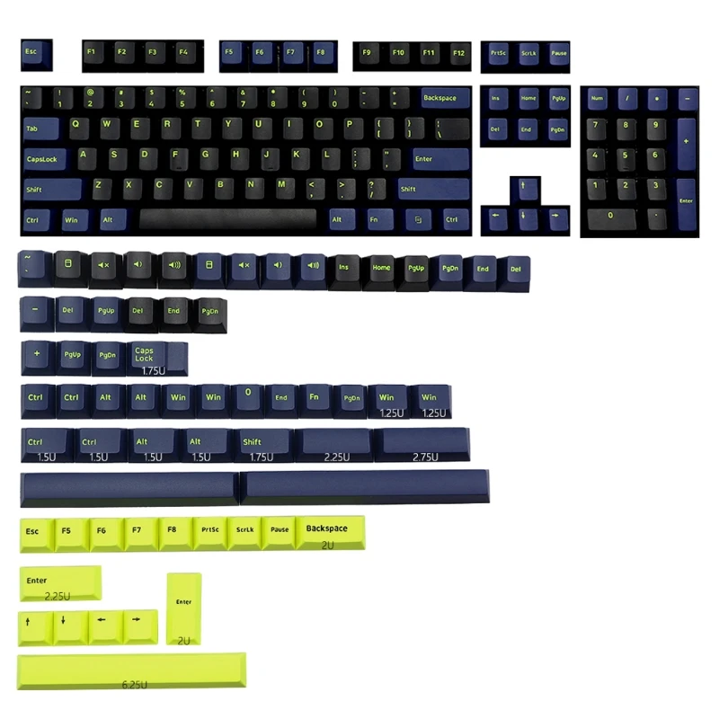 

160Keys Full Set Customized PBT Night Runing Keycap Injection Key