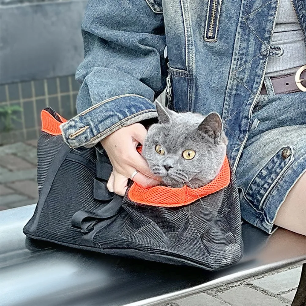 Dog Backpack Small Dog Portable Bag Teddy Kitten Handbag One Shoulder Foldable Breathable comfortable Cat Travel Bag Pet Supplie