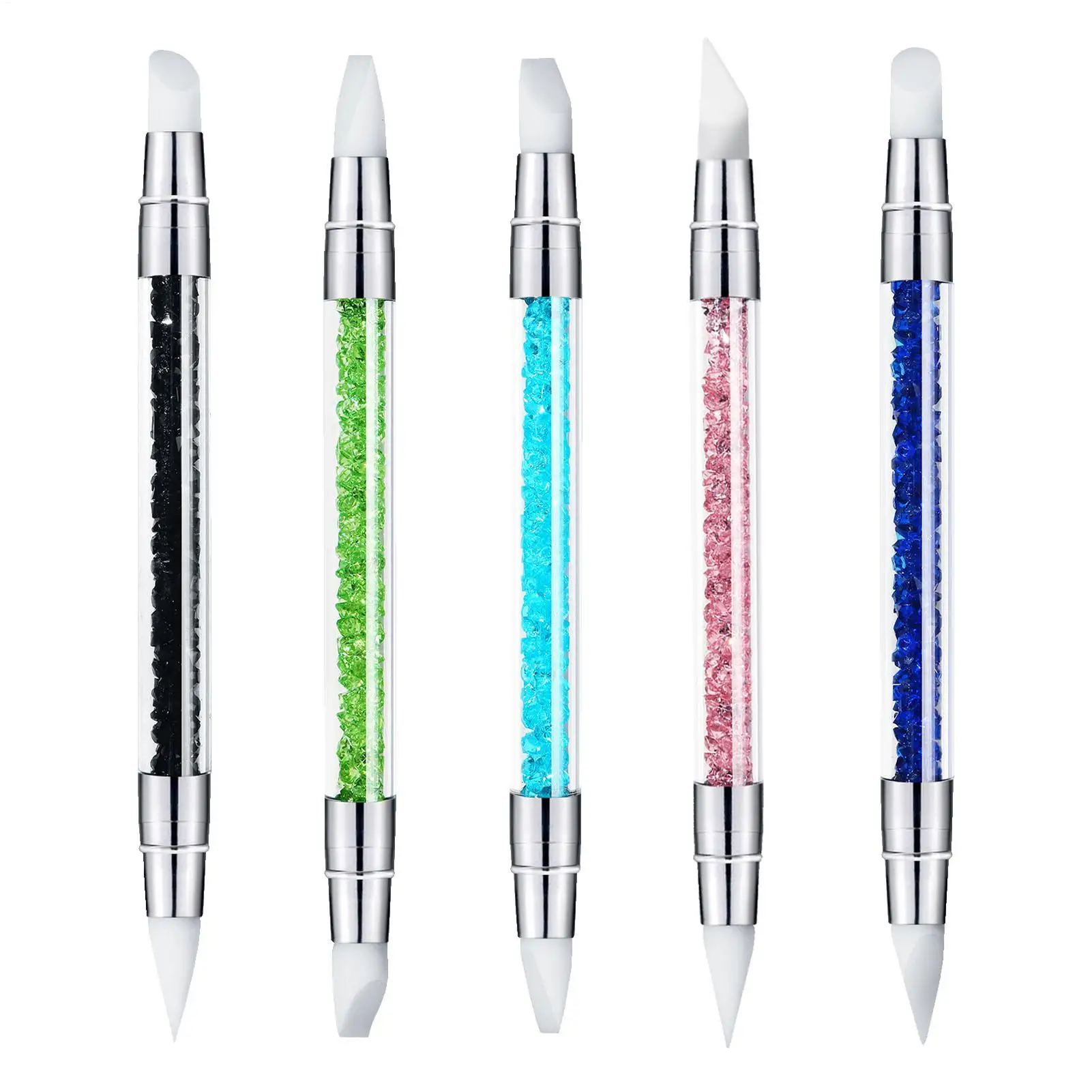 1PCS Nail Arts Brush Nail Tools For Nail Arts Duals Tipped Nail Pen Brushes Set Rhinestone Nail Polish Carving Pen Nail Brushes