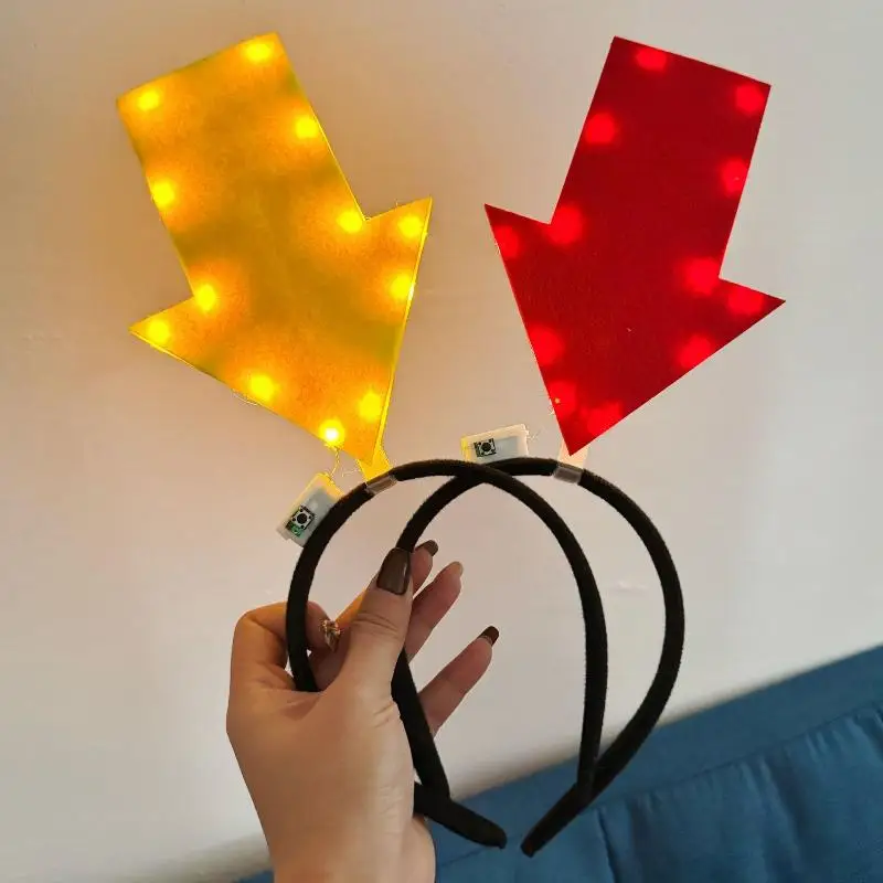 Einzigartiges Pfeil-Licht-Stirnband, lustiges Fragezeichen-Haarband, Weihnachts-Geschenke, Mädchen-Kopfbedeckung, Feiertags-Haarreif, Kostüm-Kopfschmuck – Detail 3