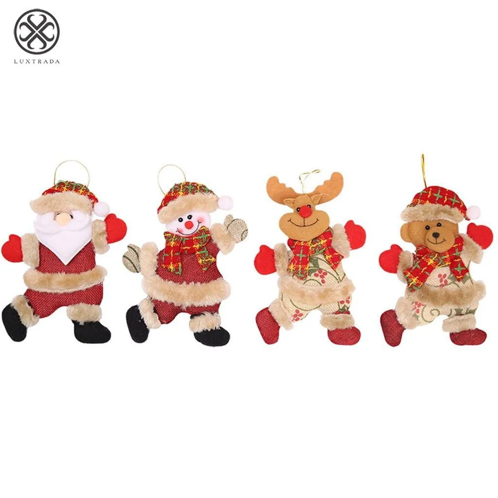 

8pc Christmas Cartoon Creative Pendant Home Christmas Tree Decorations Flat Doll Printing Pendant Room Interior Accessories Wall