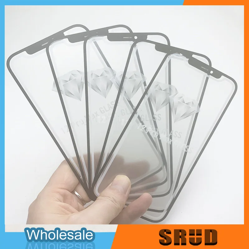 10Pcs 1:1 Original Front Outer Glass For iPhone X XR XS Max 11 Pro Max 12 Mini Pro Max 13 Mini Pro Max Touch Screen Glass+OCA
