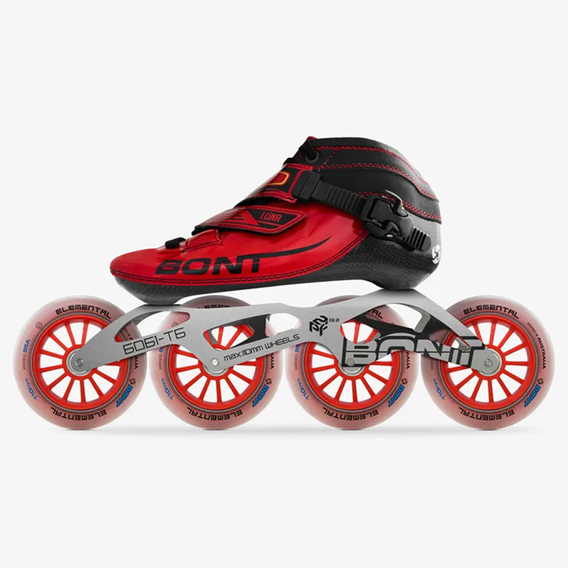 

100% Original BONT Speed Skates LUNA 2PT Inline skate Heatmoldable Carbon Firber boots Racing Skates Kinds Children Adult