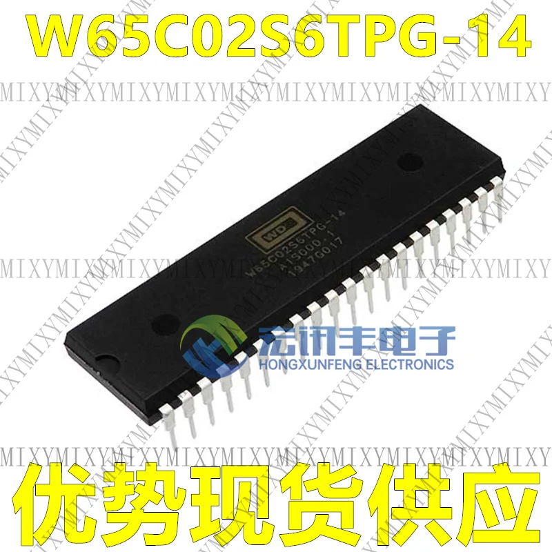 W65C02S6TPG-14 W65C02 6502 microprocessor chip plug-in DIP-40 # 96-9 ...