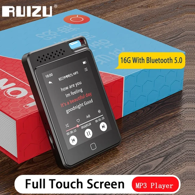 H9 Metal MP4 Player Bluetooth 5.0 Built-in Speaker 3.8inch Full Touch