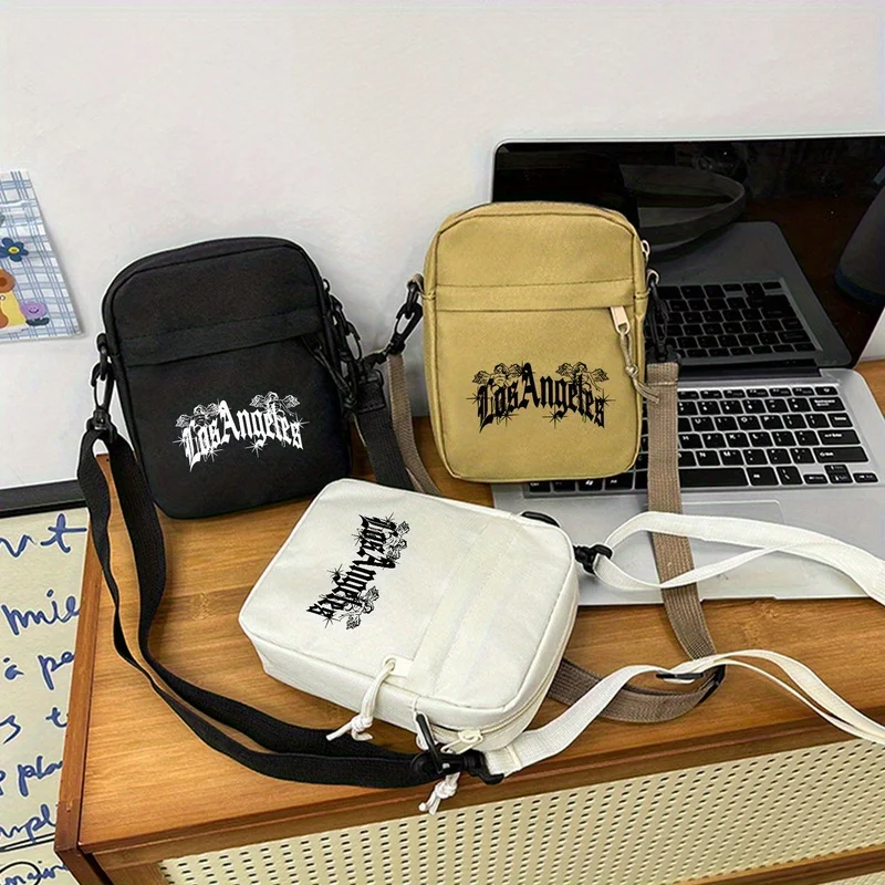 Stylish Los Angeles Crossbody Bag: Lightweight, Foldable, and Adjustable with Zipper Closure