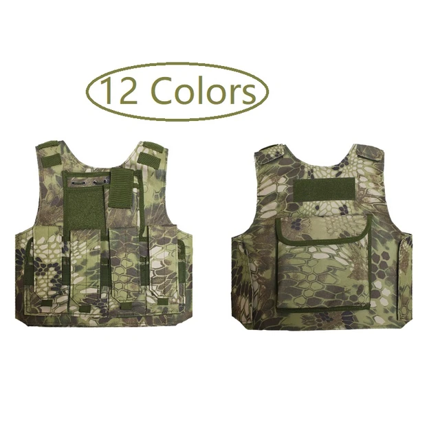 Ropa de camuflaje militar para niños, equipo de combate CS, chaleco táctico  del ejército, disfraz de