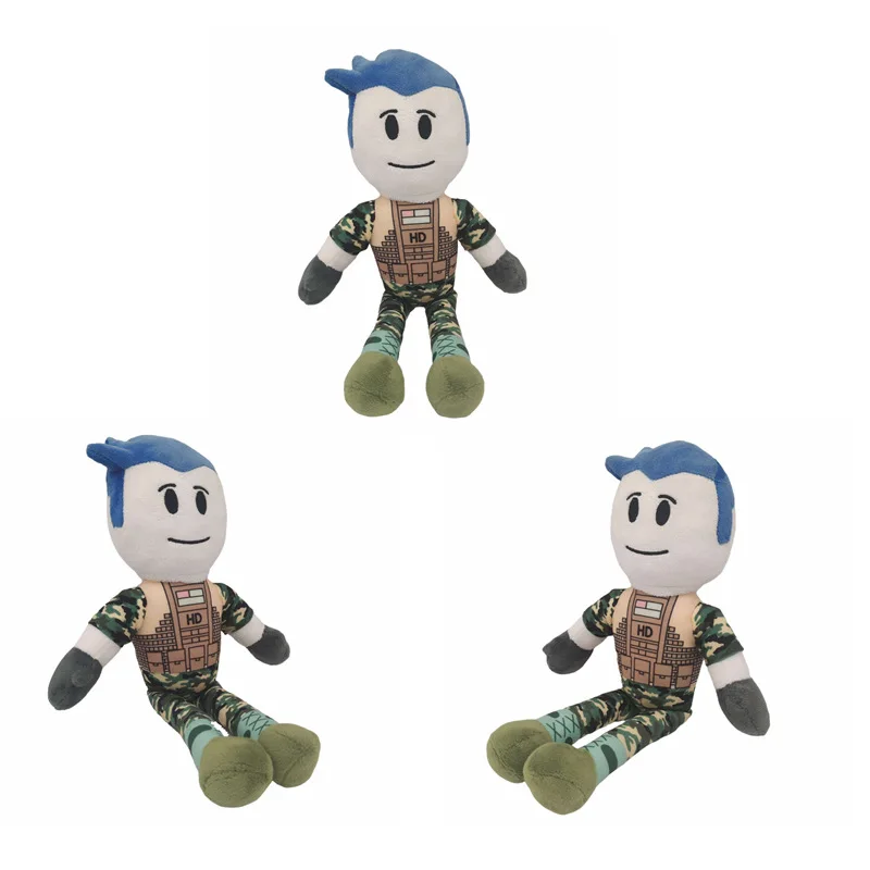 NEUE 35 cm Heiße Spiel Roblo Plüsch Spielzeug Puppe Kapitän Camouflage Junge Halloween Weiche Stofftier Baby Kinder Geburtstag Geschenk