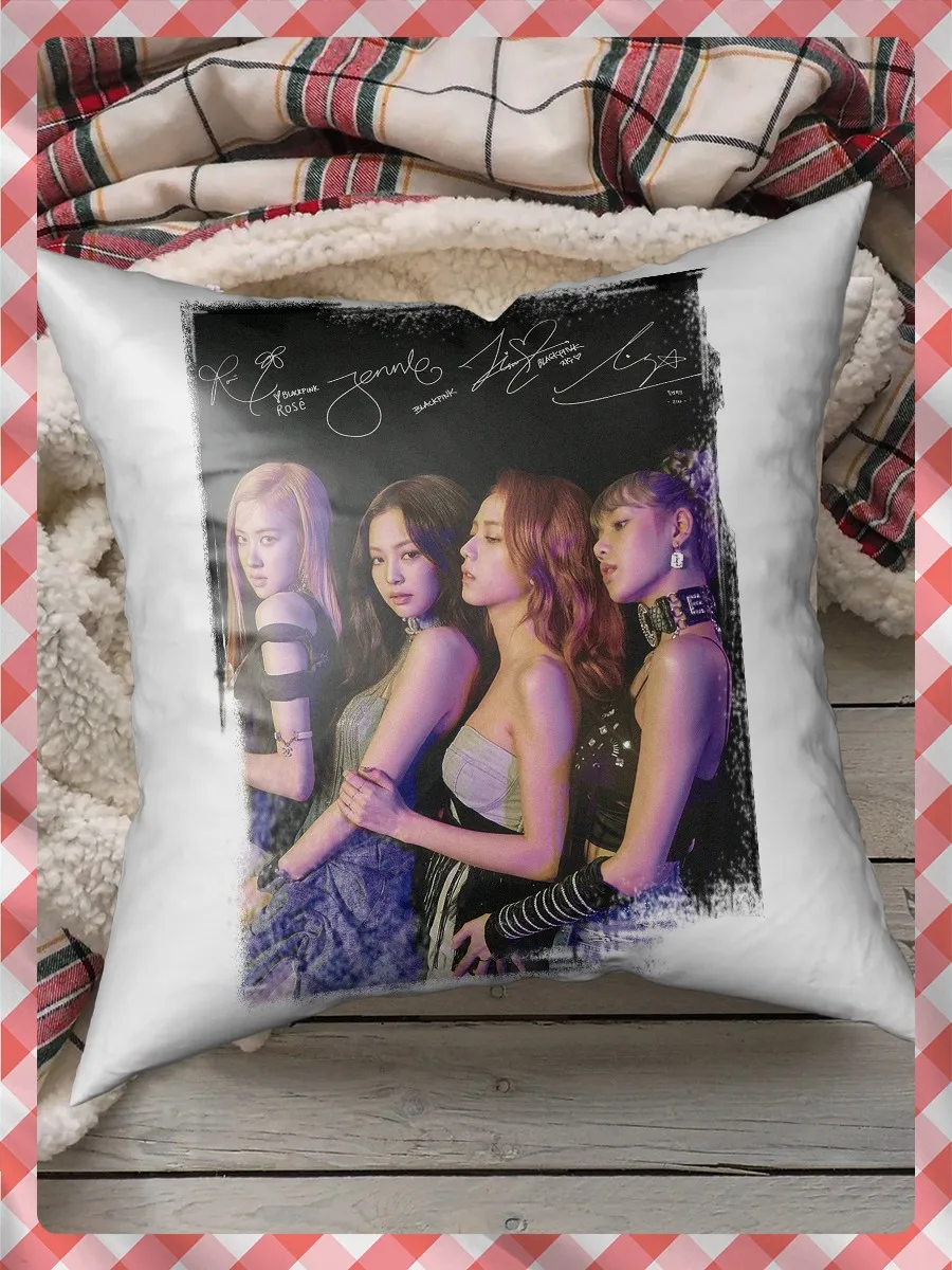 Pillow for sleep pillows printed BLACKPINK (блэкпинк K-pop girl group Fox джису розэ Jenny)-3077 pillow case gift |