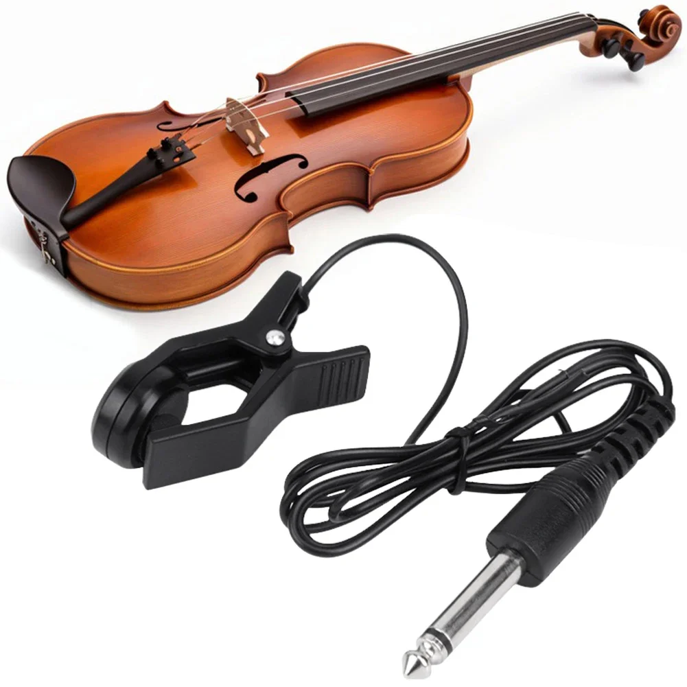 Acoustic Guitar Pickup 6.35mm Universal Clip On Tuner Amplifier