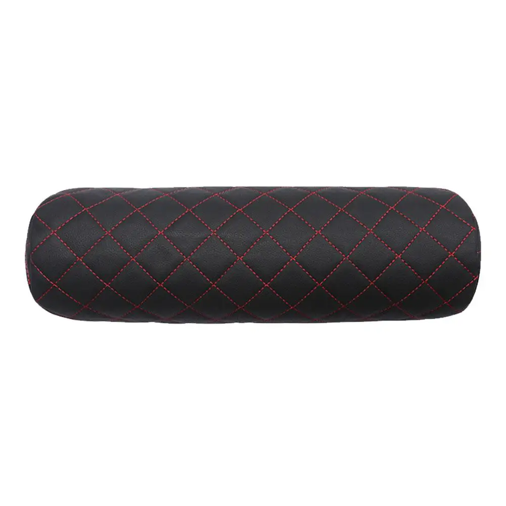 Car Neck Pillow Memory Foam Cervical Pillow Breathable Office Headrest Leather Protector Cylindr T3K2