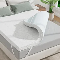 Memory Foam Mattress Topper - 3 Inch Gel Mattress Pad for Pressure Relief,Premium Soft Cooling Sleep Bed topper, Non-Slip Design 1