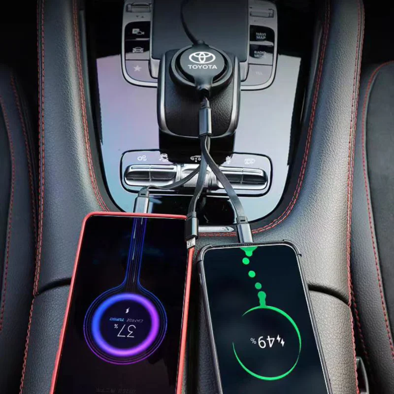 كابل شحن سريع للسيارة USB ، 3 في 1 ، نوع C ، USB م...