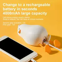 Hand Warmer Cute Duck Shape 4000mAh USB Rechargeable Hand Warmer Power Bank Electric Portable Pocket Heater Indoor Outdoor 1