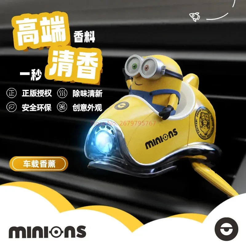 

Minions Новый мультяшный автомобильный освежитель воздуха вращающийся пропеллер Выпускной аромат Магнитный дизайн автомобильные аксессуары парфюм для интерьера Gifl