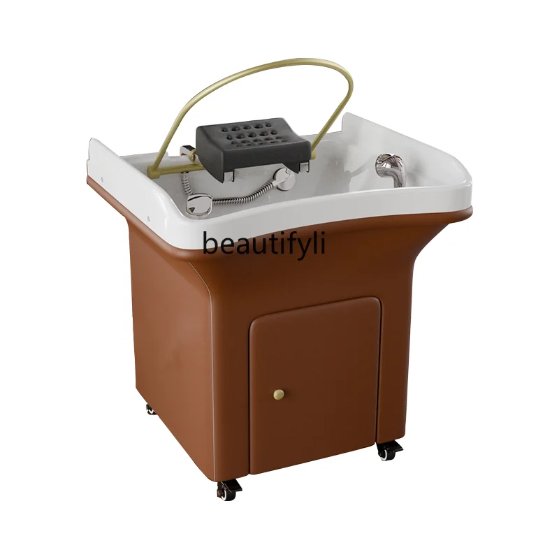 

Beauty Salon Movable Shampoo Chair Hair Care Center Water Circulation Fumigation Hairdressing Physiotherapy Basin