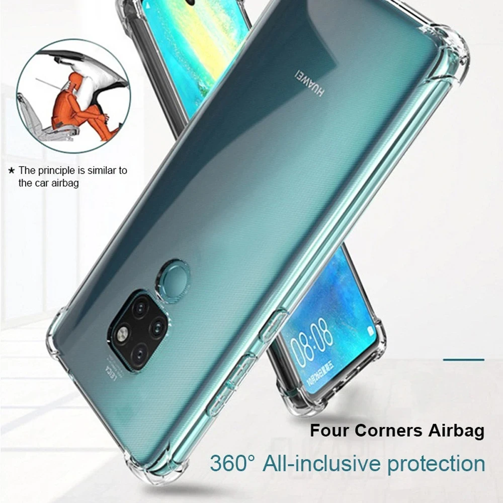 Transparent Thick Silicone Phone Case - Clear and Simple Design