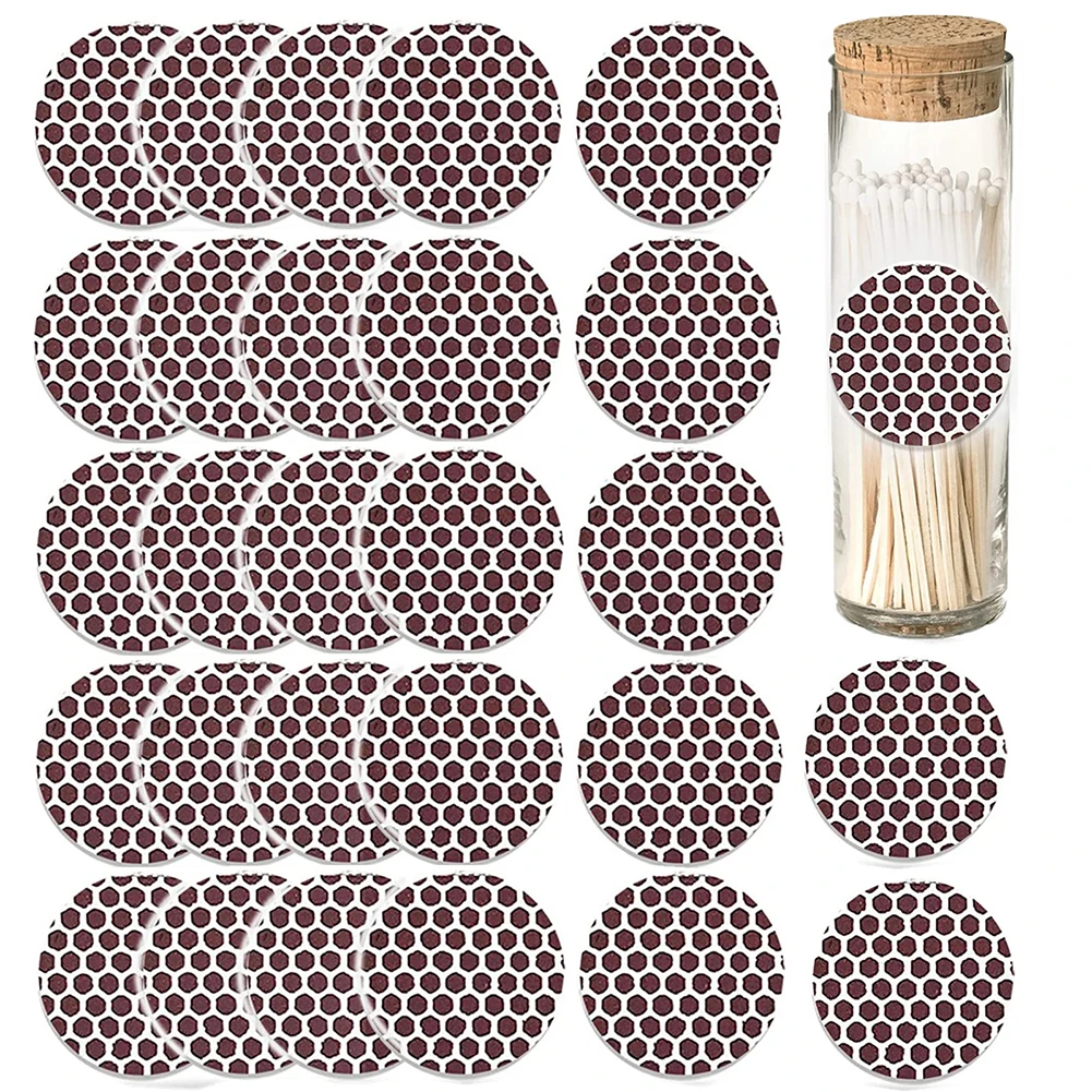 Matchstick Strikers Fire Paper Matchstick Striker Accessories Handmade Round Sticker Strip