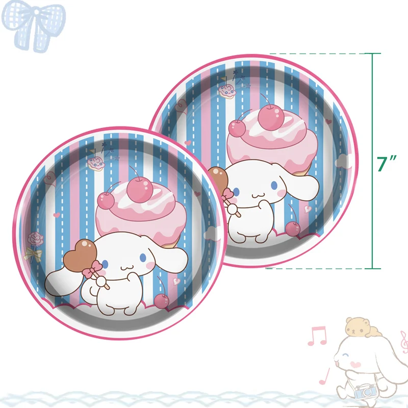 thumbnail image 1 of Decoraciones de cumpleaños de Cinnamoroll Globo de dibujos animados Vajilla desechable para fiesta Mantel Platos Vasos Pancarta Regalo, 1 of 5
