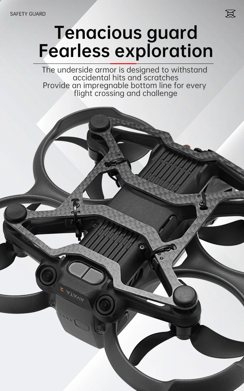 RCSTQ Carbon Fiber Bottom Armor For  Avata 2 Protective Anti-Collision Bottom Ar