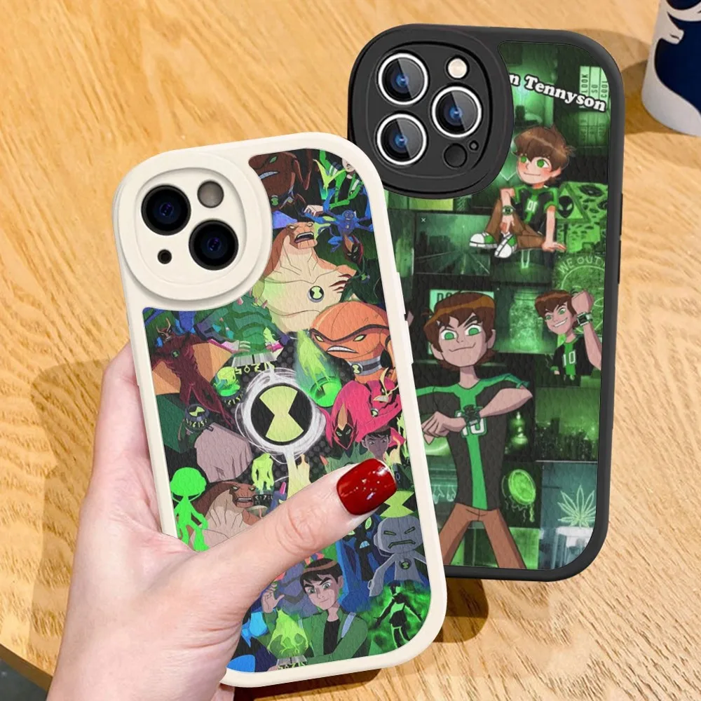 

B-Ben Cartoon 10 Mousepad Hard Leather For iPhone 14 13 12 Mini 11 14 Pro Max Xs X Xr 7 8 Plus 6 6s