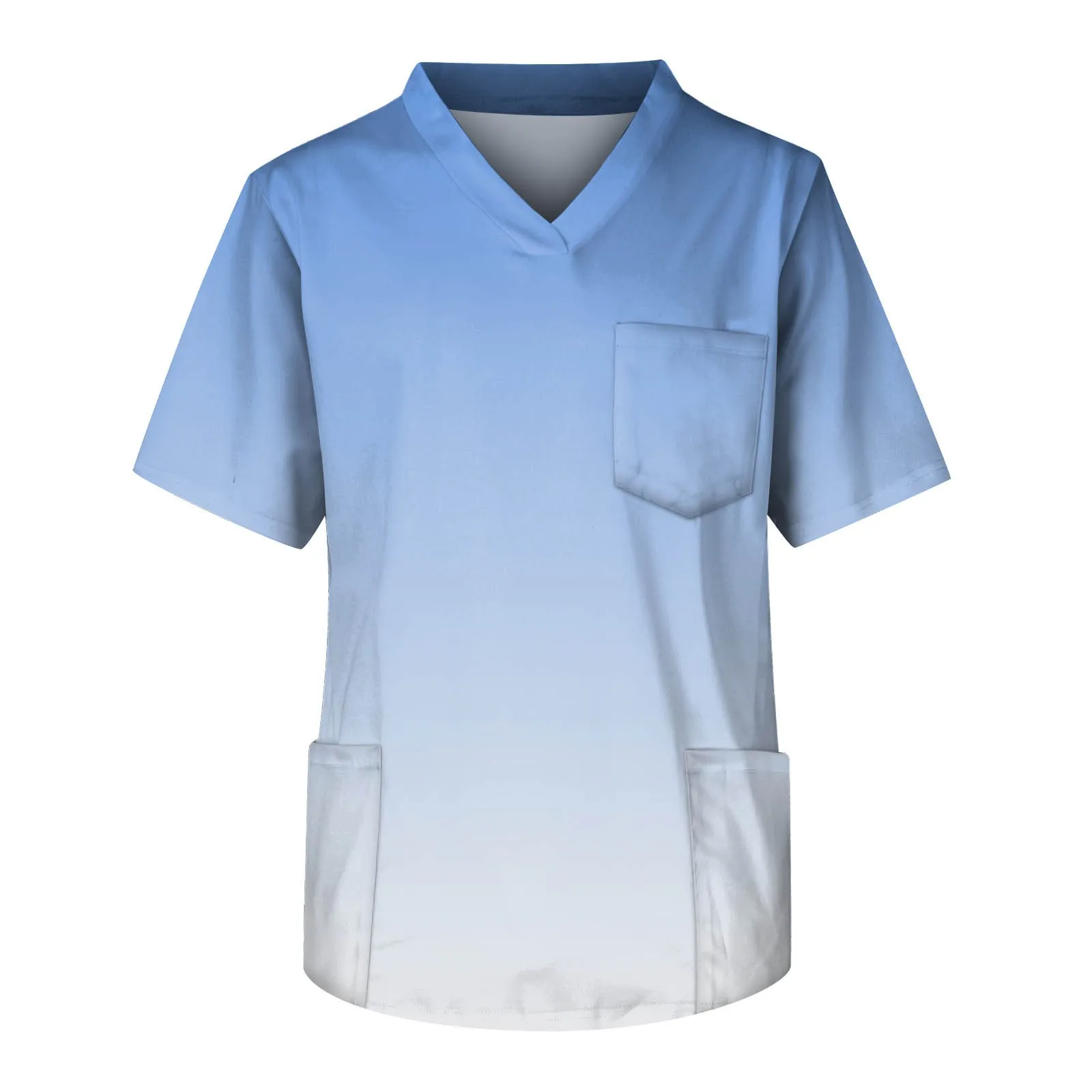 Uniform Mens Scrub Tops Shirt Solid Pocket Short Sleeve Blouse Male Workwear Athletic Nursing Uniforms Surgical Overalls