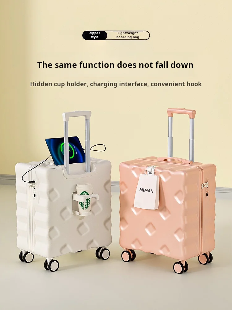 

Luggage.small Lightweight Neutral 20-inch Business Boarding Travel Travel Bag.universal Wheel Zipper Combination Lock Luggage.