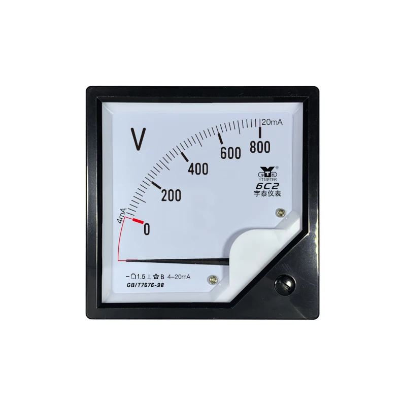 

Customized 6c2 800V/4-20mA Analog Voltmeter Inverter Instrument 80 * 80mm Pointer AC Signal