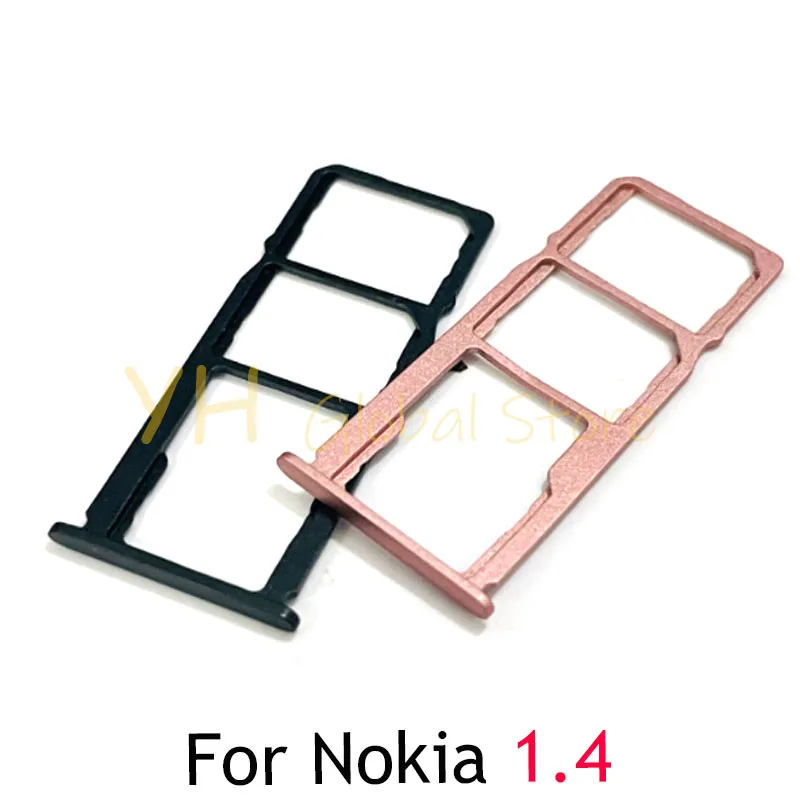 For Nokia 1.4 2.4 3.4 Sim Card Slot Tray Holder Sim Card Reader Socket Repair Parts for oneplus 7 7t 7pro slot holder dual sd sim card tray reader socket