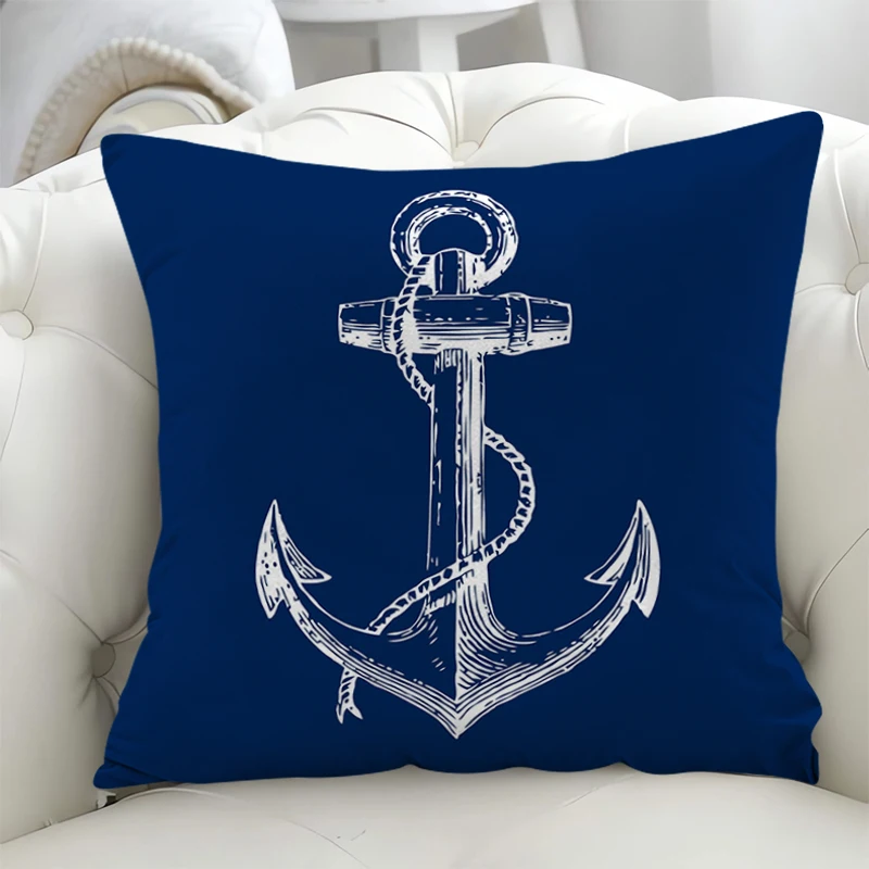 Cushions Anchor Pillowcases Couch Pillows Double-sided Printing Cover for Pillow 50x50 Car Sofa Cushion 40x40 Short Plush 45x45 british style london pillowcase 40x40 cushion double sided printing pillows for bedroom cover couch pillowcases cushions pillow